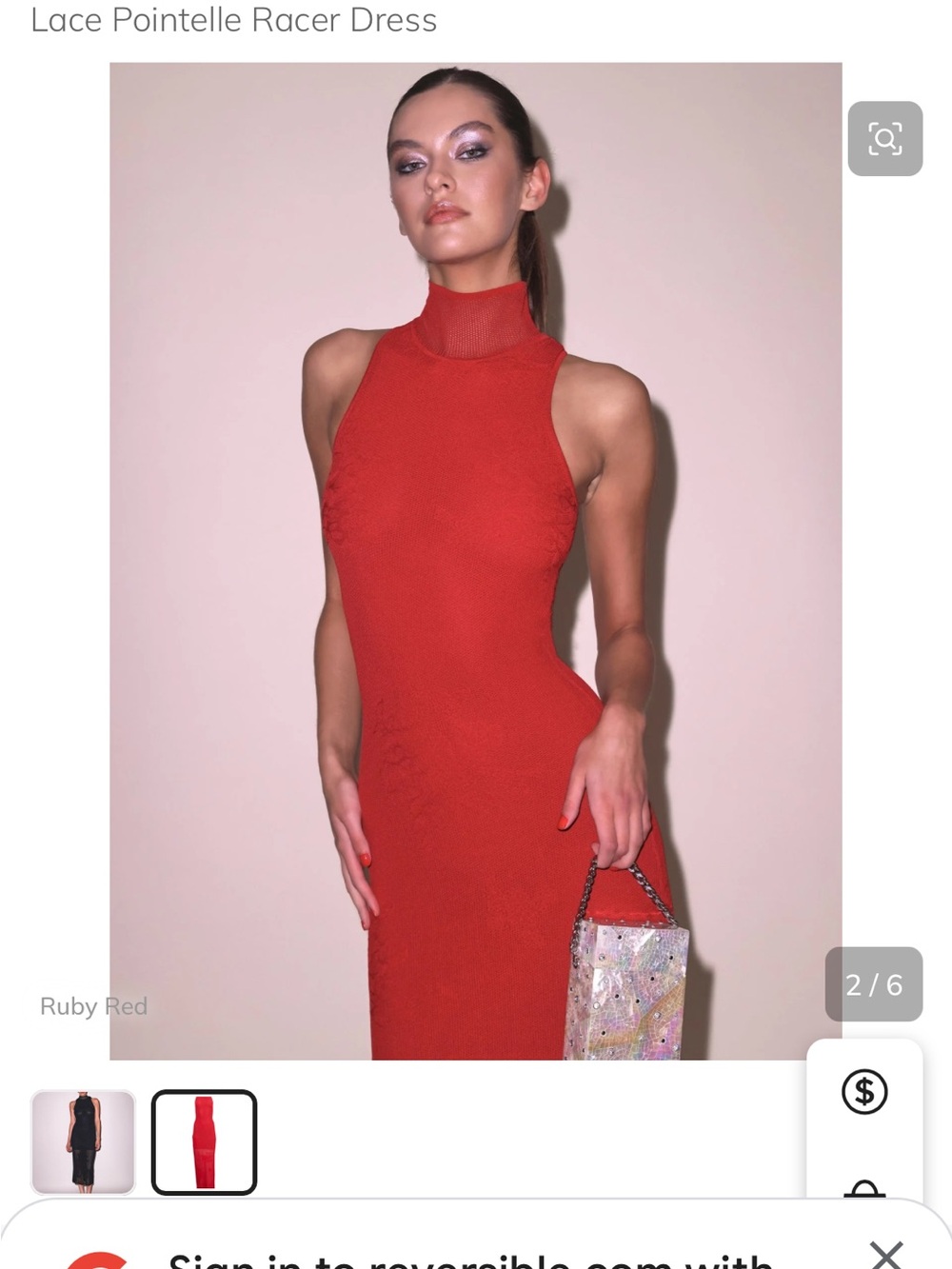 Fleur du Mal Ruby Red Racer Maxi Dress